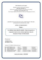 Les métaux traces dans les moules: Etude rétrospective et comparative dans les côtes centrales algériennes (baies de Zemmouri, d’Alger et de Bou-Ismail).