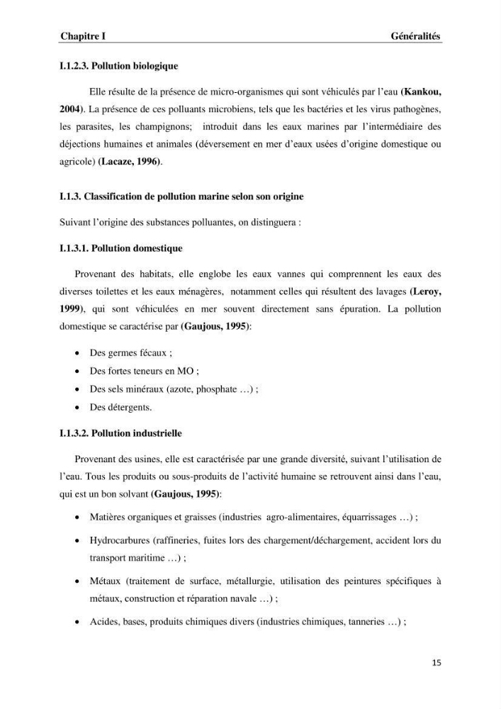 Les métaux traces dans les moules: Etude rétrospective et comparative dans les côtes centrales algériennes (baies de Zemmouri, d’Alger et de Bou-Ismail).