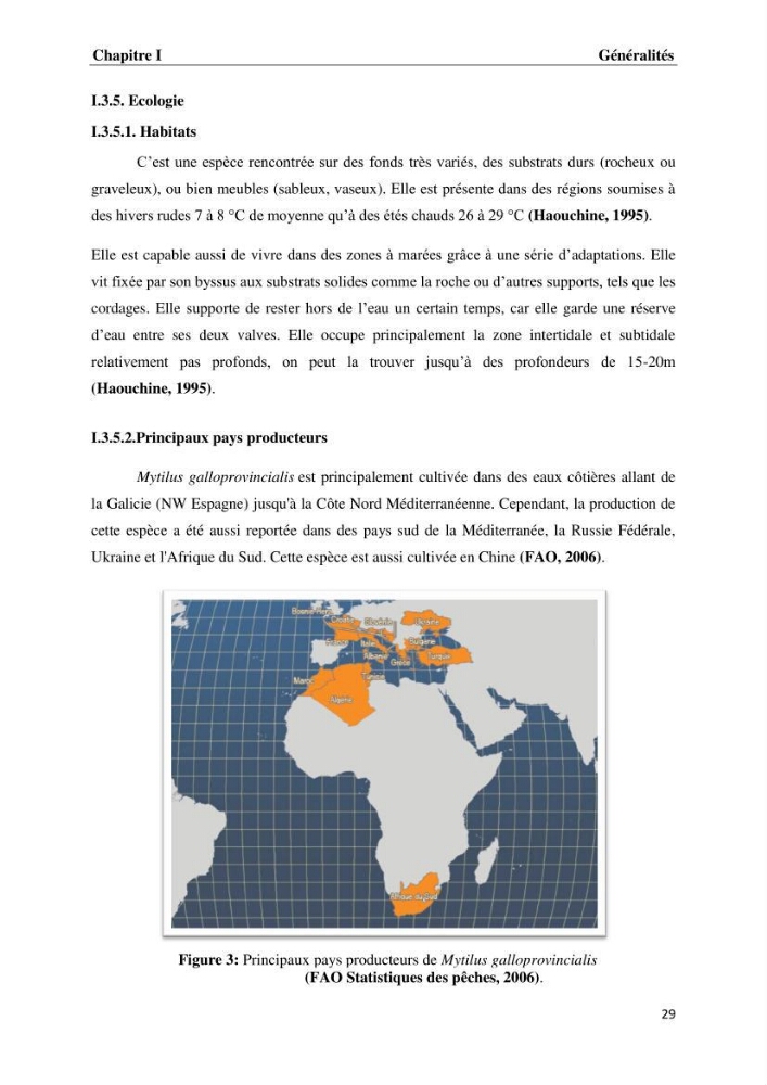 Les métaux traces dans les moules: Etude rétrospective et comparative dans les côtes centrales algériennes (baies de Zemmouri, d’Alger et de Bou-Ismail).