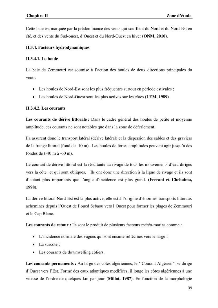 Les métaux traces dans les moules: Etude rétrospective et comparative dans les côtes centrales algériennes (baies de Zemmouri, d’Alger et de Bou-Ismail).