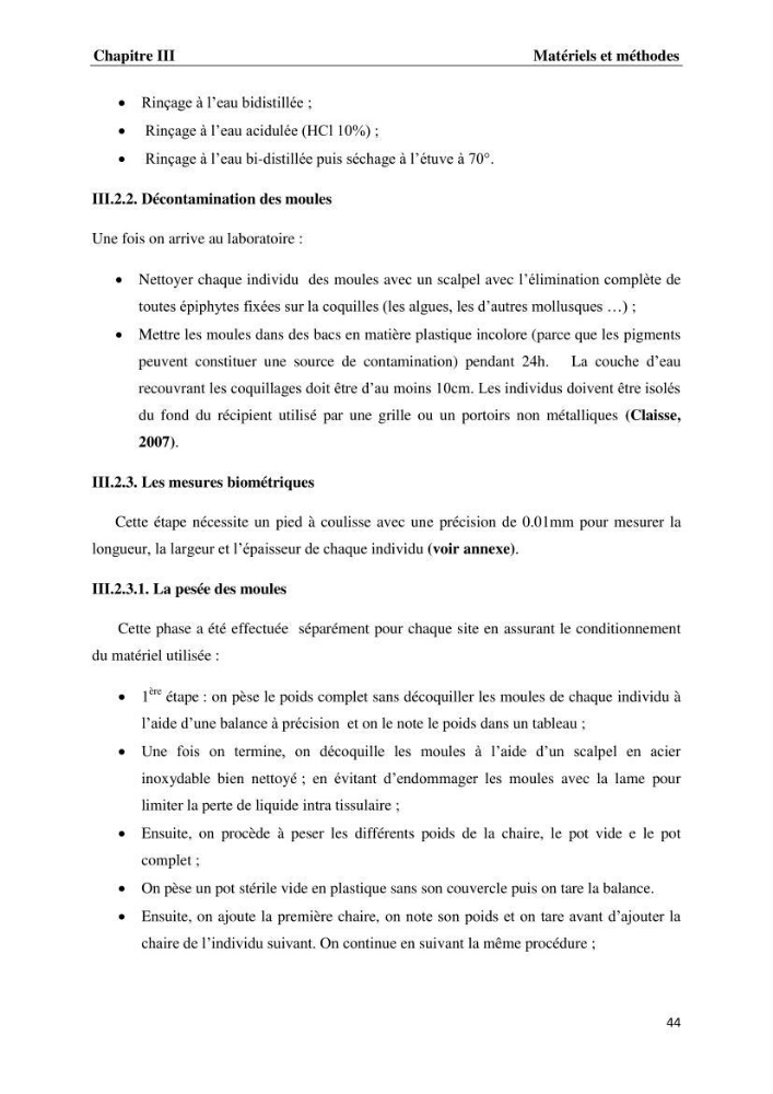 Les métaux traces dans les moules: Etude rétrospective et comparative dans les côtes centrales algériennes (baies de Zemmouri, d’Alger et de Bou-Ismail).