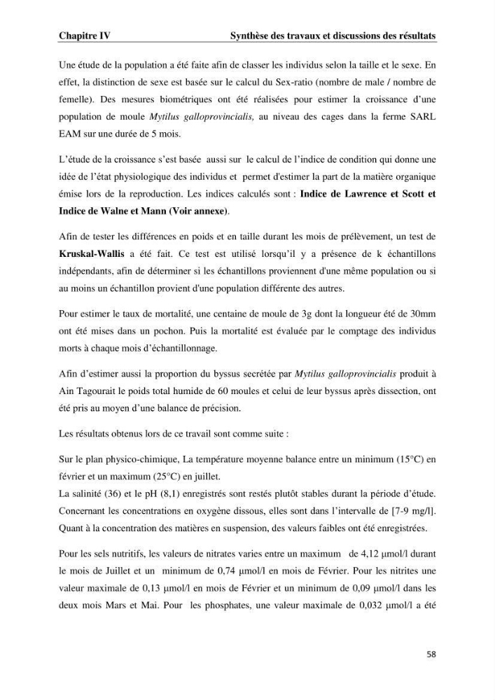 Les métaux traces dans les moules: Etude rétrospective et comparative dans les côtes centrales algériennes (baies de Zemmouri, d’Alger et de Bou-Ismail).