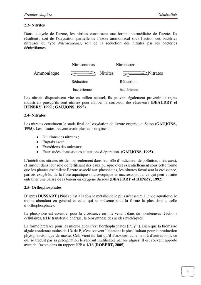 Etude physicochimique et biologique d\'un site conchylicole