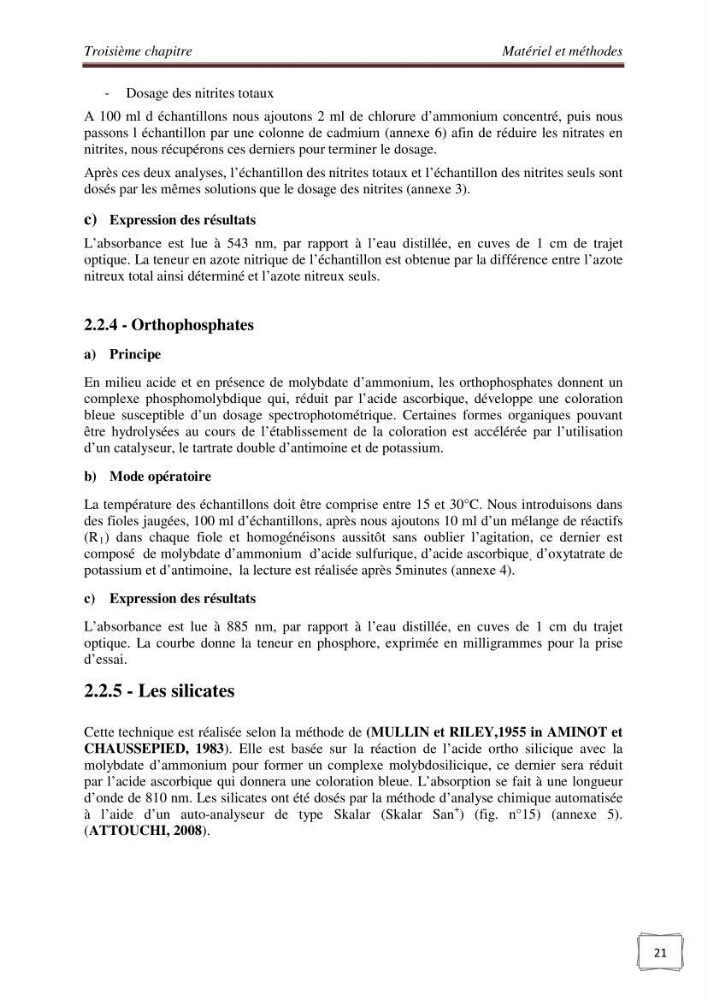 Etude physicochimique et biologique d\'un site conchylicole