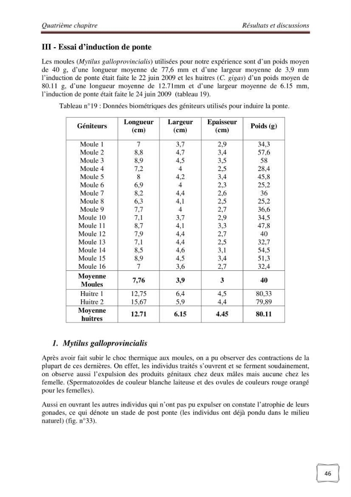 Etude physicochimique et biologique d\'un site conchylicole
