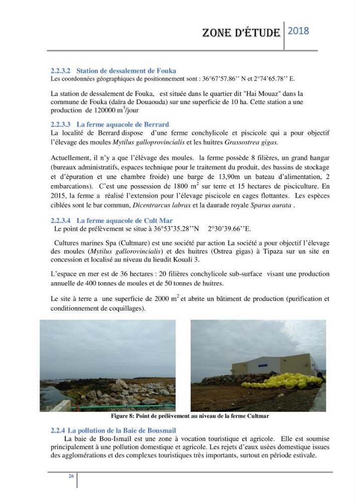 Biosurveillance des métaux traces chez deux espèces de moules (Mytilus galloprovincialis (Lamarck 1819) et Perna perna (Linnaeus 1758)) dans le littoral algérois: