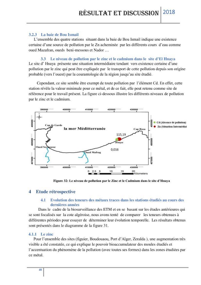 Biosurveillance des métaux traces chez deux espèces de moules (Mytilus galloprovincialis (Lamarck 1819) et Perna perna (Linnaeus 1758)) dans le littoral algérois: