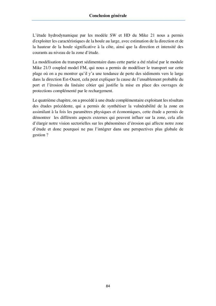 Etude du fonctionnement hydro-sédimentaire De la plage de Palm-Beach