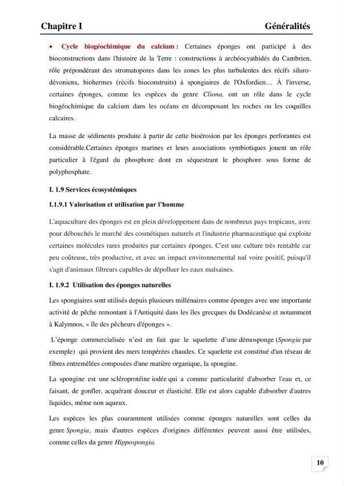 Inventaire des Spongiaires et des Bryozoaires de la côte Algérienne: