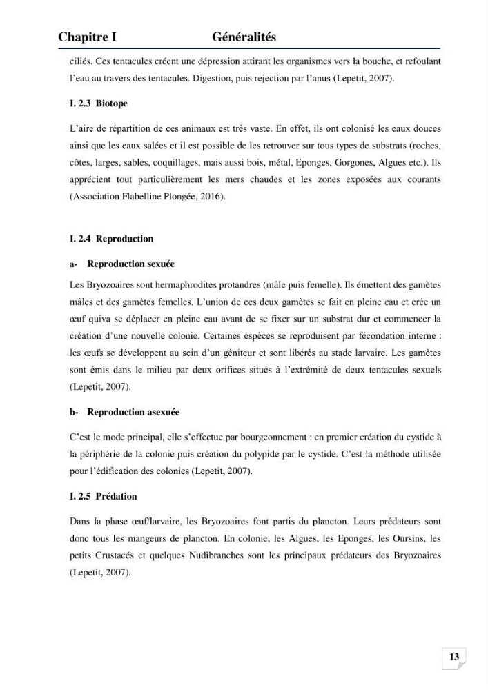Inventaire des Spongiaires et des Bryozoaires de la côte Algérienne: