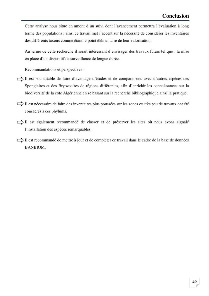 Inventaire des Spongiaires et des Bryozoaires de la côte Algérienne: