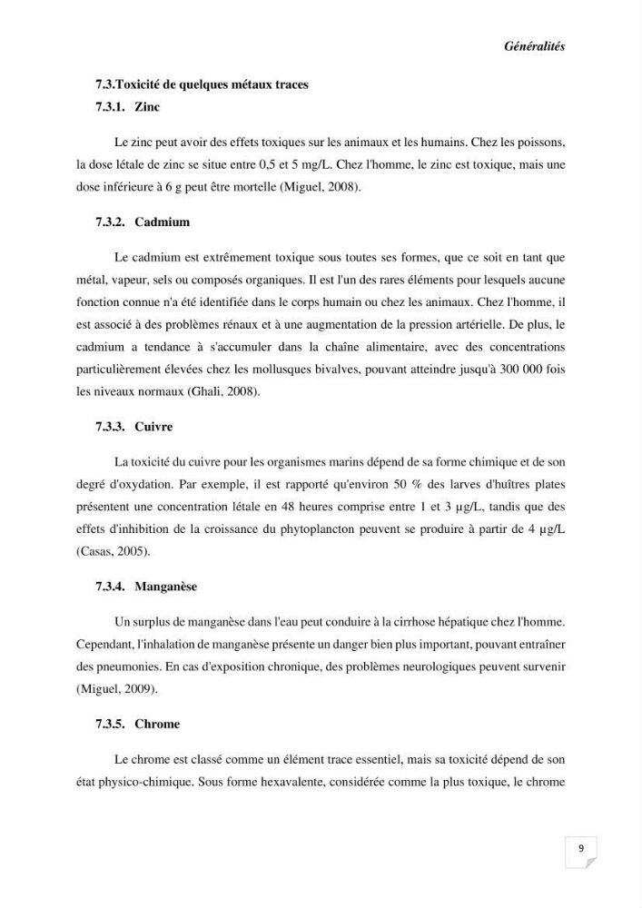 Biosurveillance active de la moule Mytilus galloprovincialis pour le suivi de la pollution d’une ferme conchylicole