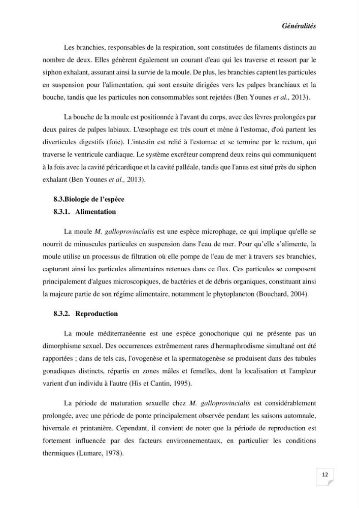 Biosurveillance active de la moule Mytilus galloprovincialis pour le suivi de la pollution d’une ferme conchylicole