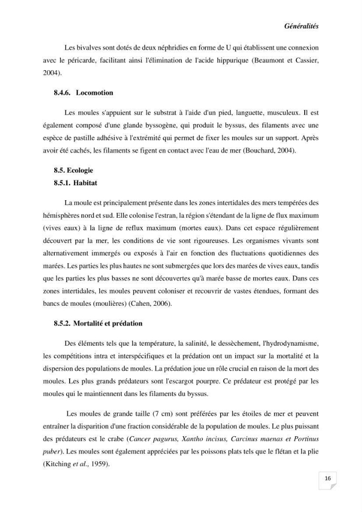 Biosurveillance active de la moule Mytilus galloprovincialis pour le suivi de la pollution d’une ferme conchylicole