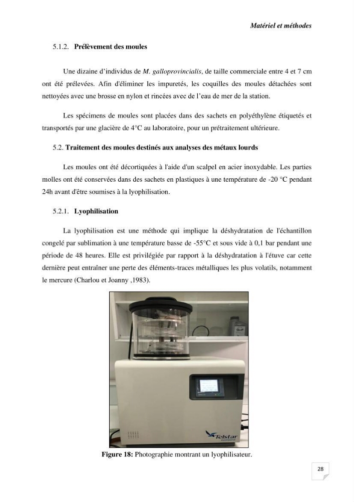 Biosurveillance active de la moule Mytilus galloprovincialis pour le suivi de la pollution d’une ferme conchylicole