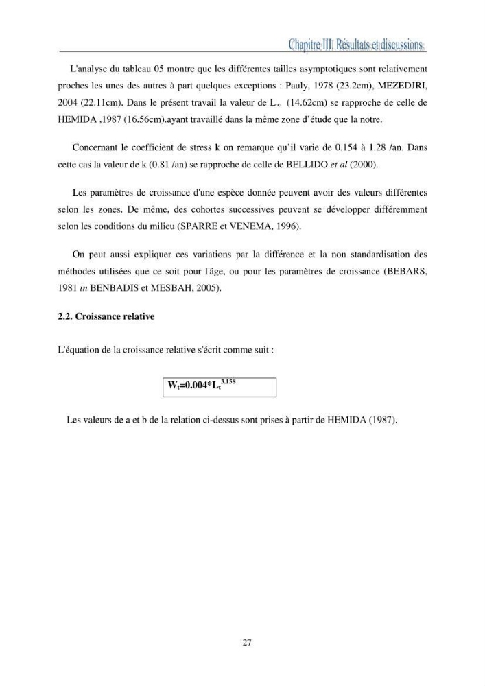 L\'impact de la variation de la mortalité naturelle (M) sur la biomasse exploitable de l\'anchois Engaulis encrasicolus,(LINNE,1758) de la région centre de la côte algérienne