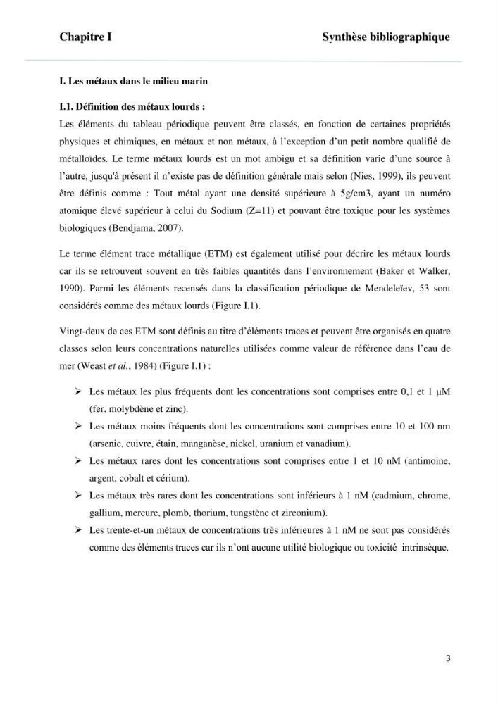 Evaluation et isolement des bactéries tolérantes aux métaux lourds