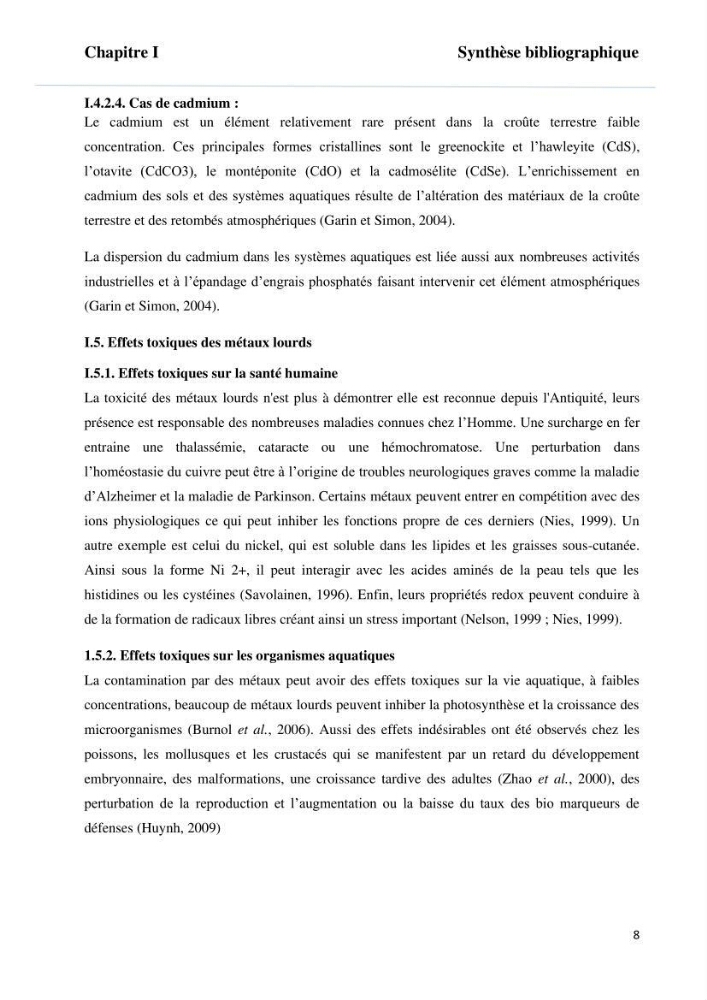 Evaluation et isolement des bactéries tolérantes aux métaux lourds