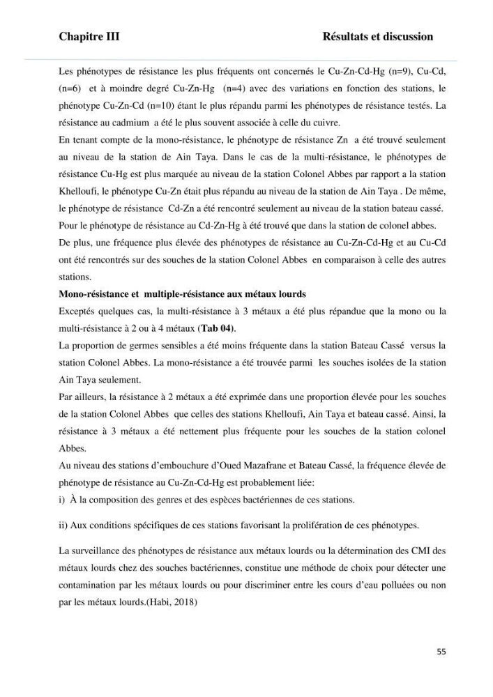 Evaluation et isolement des bactéries tolérantes aux métaux lourds