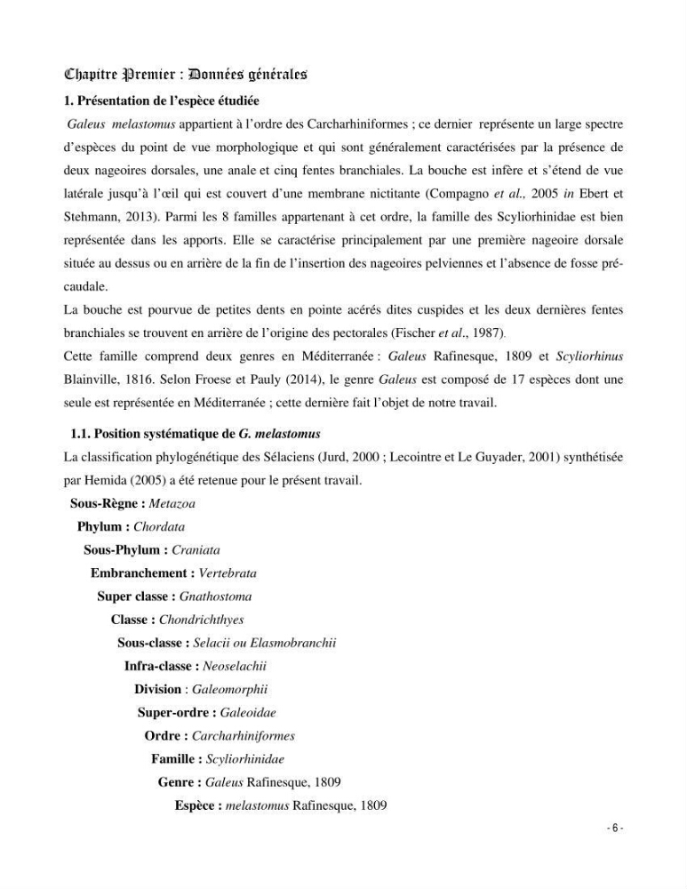 Contribution à la biologie de Galeus melastomus (Elasmobranches, Sscyliorhinidae dans la région centre de la côte algérienne: