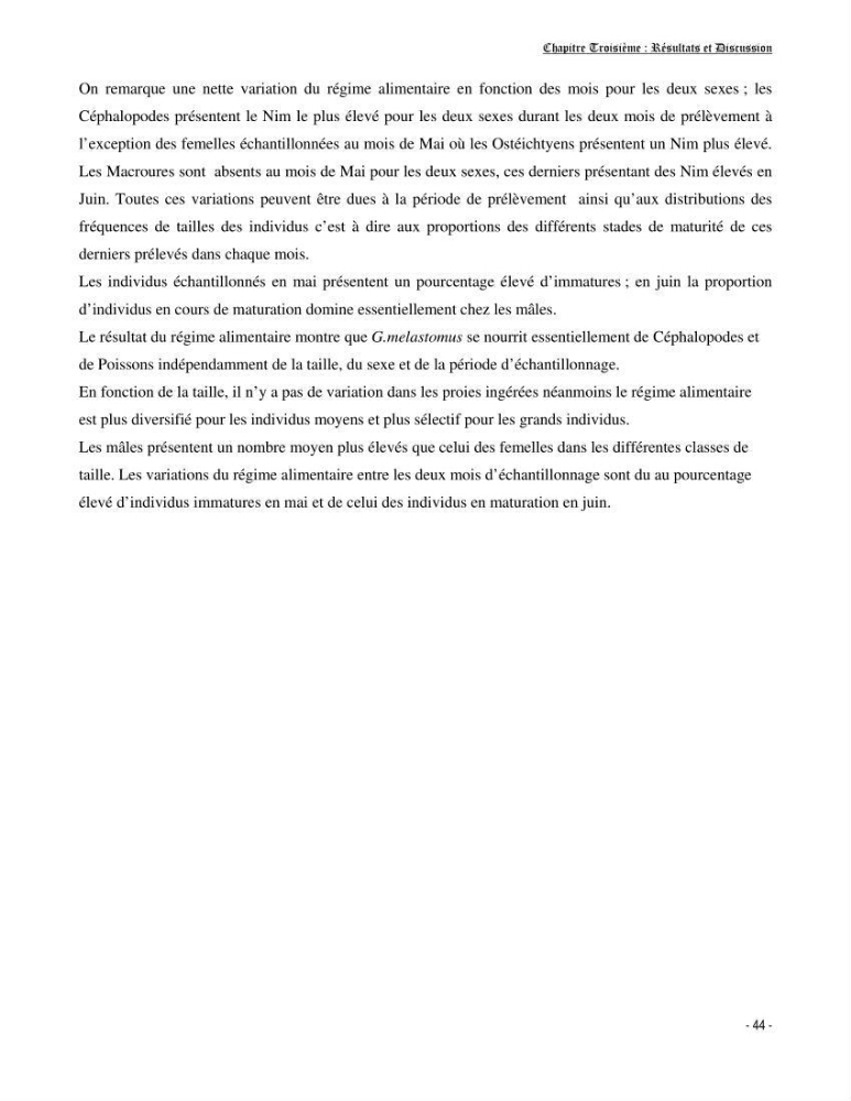 Contribution à la biologie de Galeus melastomus (Elasmobranches, Sscyliorhinidae dans la région centre de la côte algérienne: