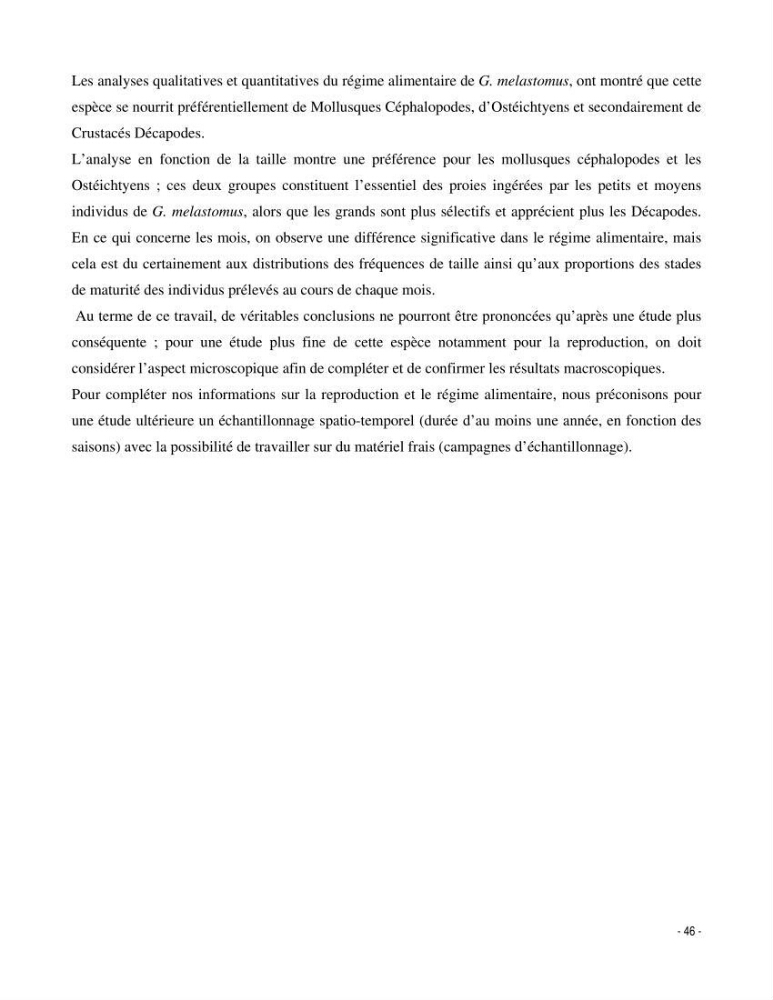 Contribution à la biologie de Galeus melastomus (Elasmobranches, Sscyliorhinidae dans la région centre de la côte algérienne: