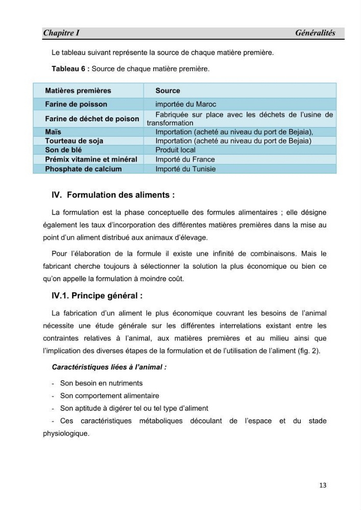 Contribution à l\'étude de fabrication d\'aliment extrudé pour tilapia au niveau de la ferme \"Pescado de la Duna\" (Ouargla):