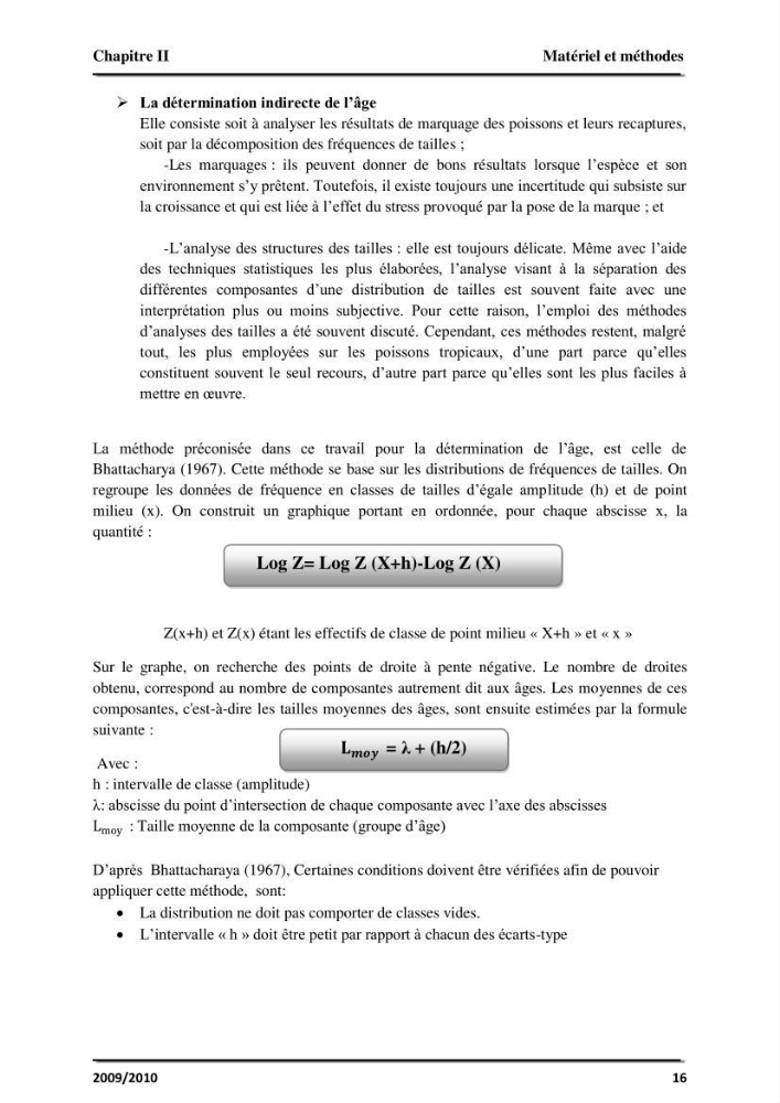 Application des logiciels FISAT II version 1.2.0 et FISHPARM version 3.0S pour la détermination des paramètres biologiques de la Sardinelle (Sardinella aurita, Valenciennes 1847) de la région centre de la côte algérienne: