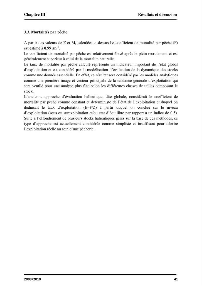 Application des logiciels FISAT II version 1.2.0 et FISHPARM version 3.0S pour la détermination des paramètres biologiques de la Sardinelle (Sardinella aurita, Valenciennes 1847) de la région centre de la côte algérienne: