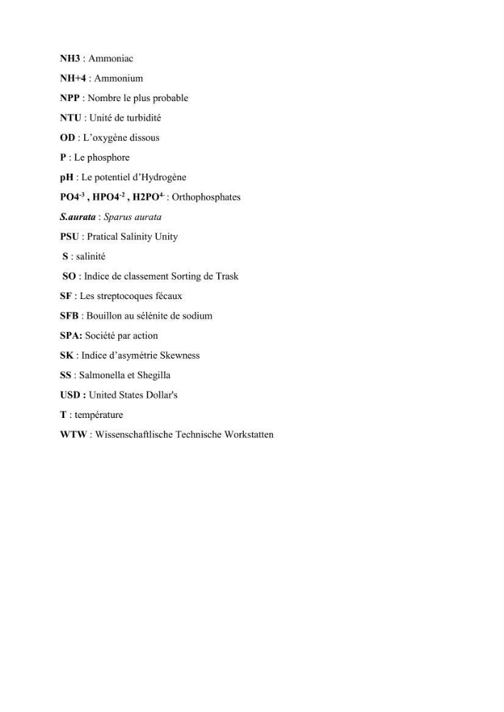 Contribution à l’évaluation de la qualité environmental d’une ferme aquacole: