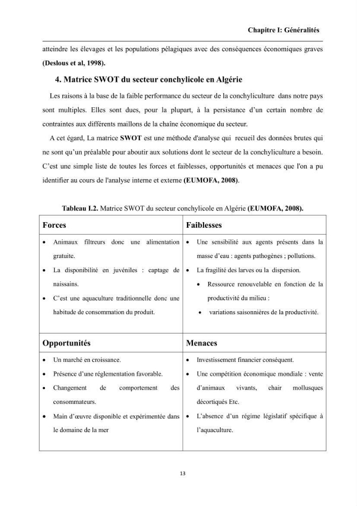 Contribution à l’évaluation de la qualité environmental d’une ferme aquacole:
