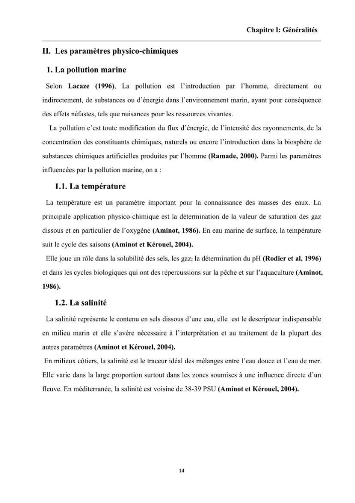 Contribution à l’évaluation de la qualité environmental d’une ferme aquacole: