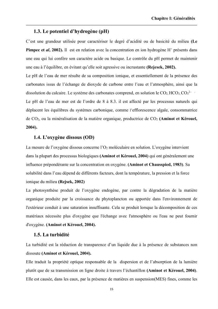 Contribution à l’évaluation de la qualité environmental d’une ferme aquacole: