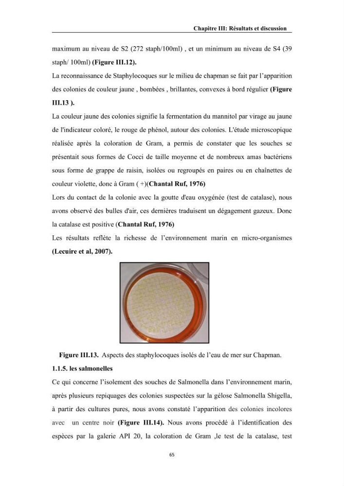 Contribution à l’évaluation de la qualité environmental d’une ferme aquacole:
