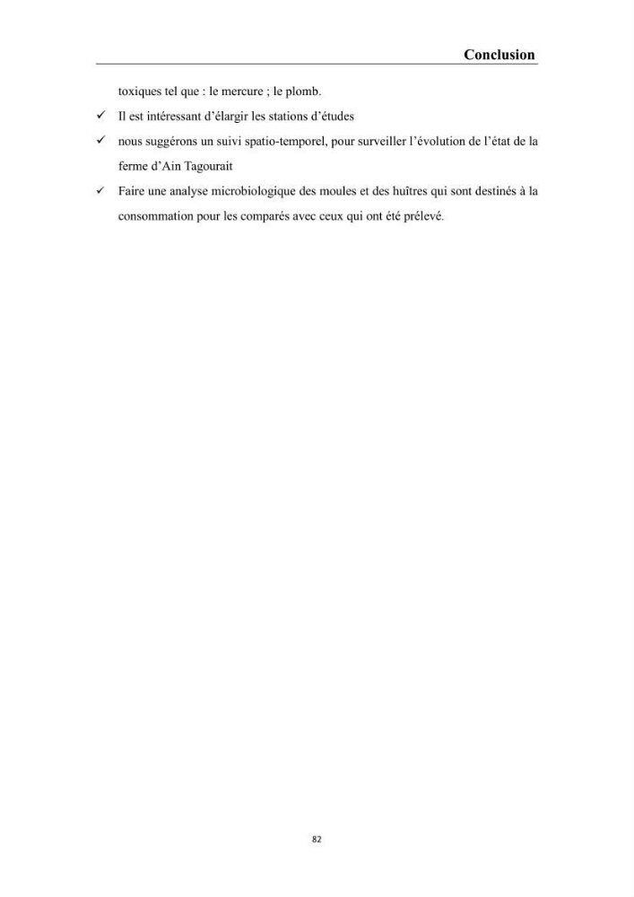 Contribution à l’évaluation de la qualité environmental d’une ferme aquacole: