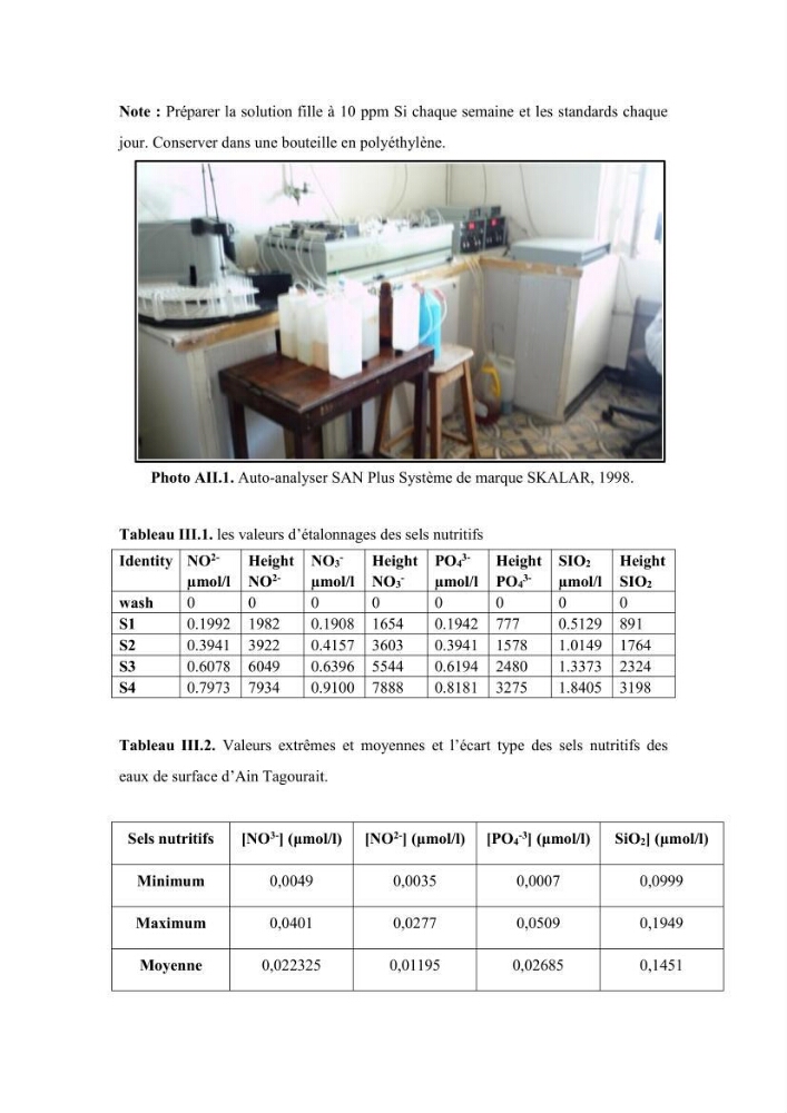 Contribution à l’évaluation de la qualité environmental d’une ferme aquacole: