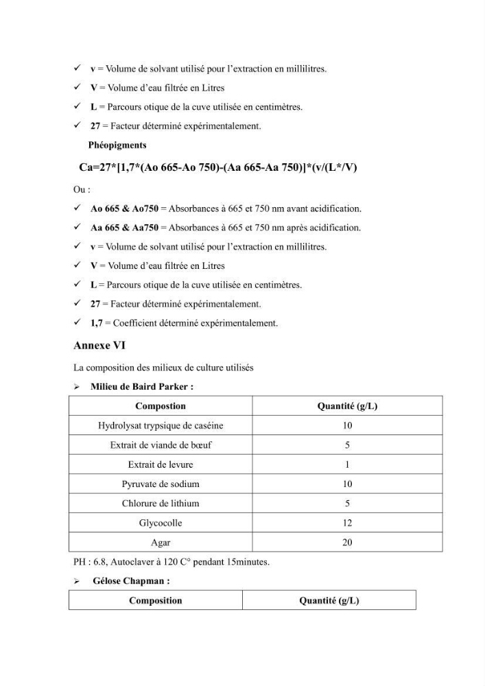 Contribution à l’évaluation de la qualité environmental d’une ferme aquacole: