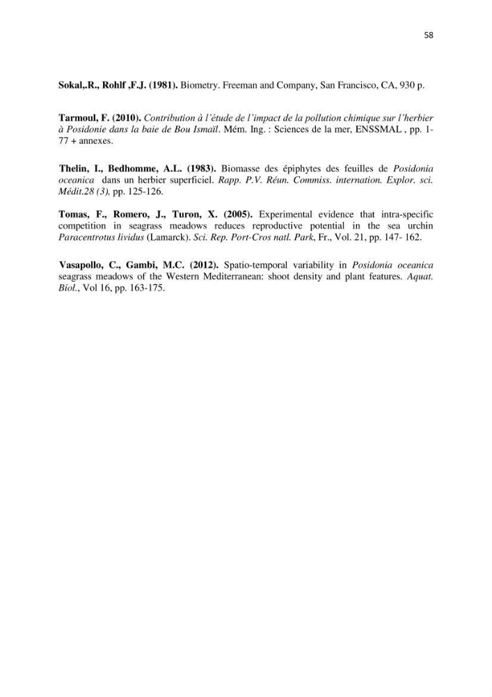 La mise en place d\'un réseau de surveillance de l\'herbier à posidonia oceanica de Boui-Ismail