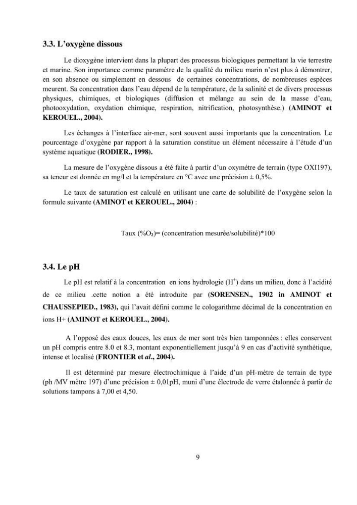 Etude hydrosédimentaire pour l\'installation d\'une filière conhylicole dans la zone ouest de la presqu\'île de Sidi Fredj