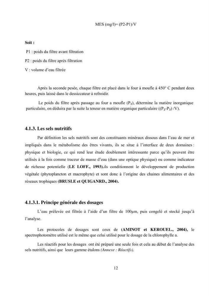 Etude hydrosédimentaire pour l\'installation d\'une filière conhylicole dans la zone ouest de la presqu\'île de Sidi Fredj