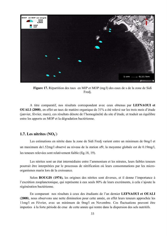 Etude hydrosédimentaire pour l\'installation d\'une filière conhylicole dans la zone ouest de la presqu\'île de Sidi Fredj