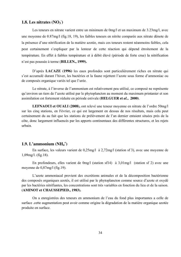 Etude hydrosédimentaire pour l\'installation d\'une filière conhylicole dans la zone ouest de la presqu\'île de Sidi Fredj