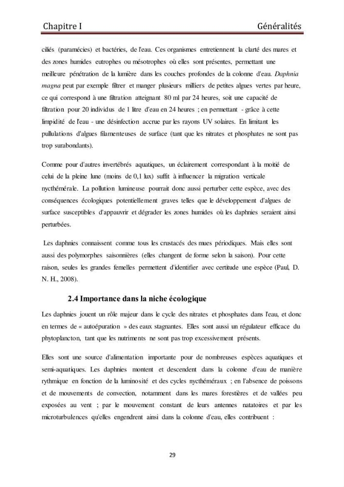 Les daphnies : caractéristiques, production et valorisation