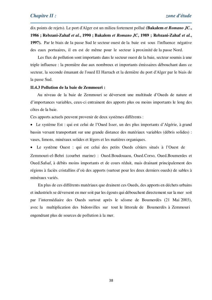 Etude des métaux traces chez les moules de la côte algeroise