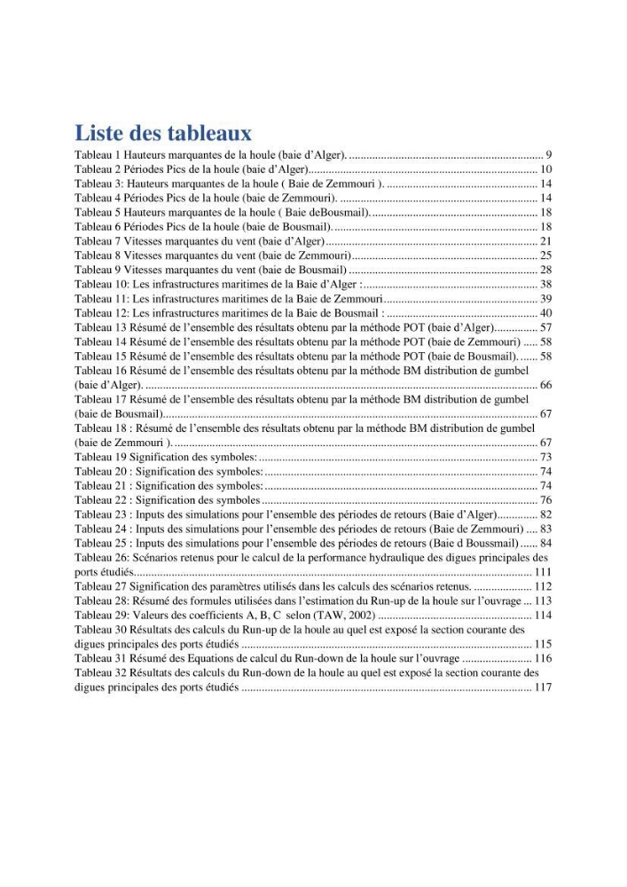 Modelisation de l\'impact des evenements meteorologiques extremes sur le fonctionnement des ouvrages maritimes