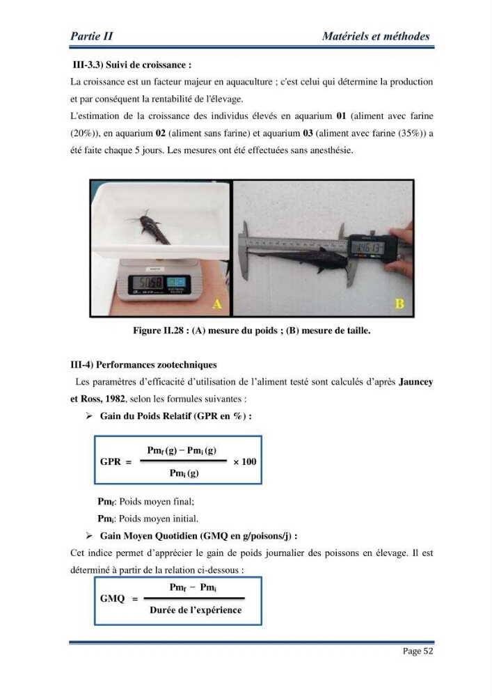 Maitrise de la reproduction artificielle et étude comparative de la croissance du poisson-chat africain Clarias gariepinus (Bruchell,1822 ) selon trois formules d\'aliments