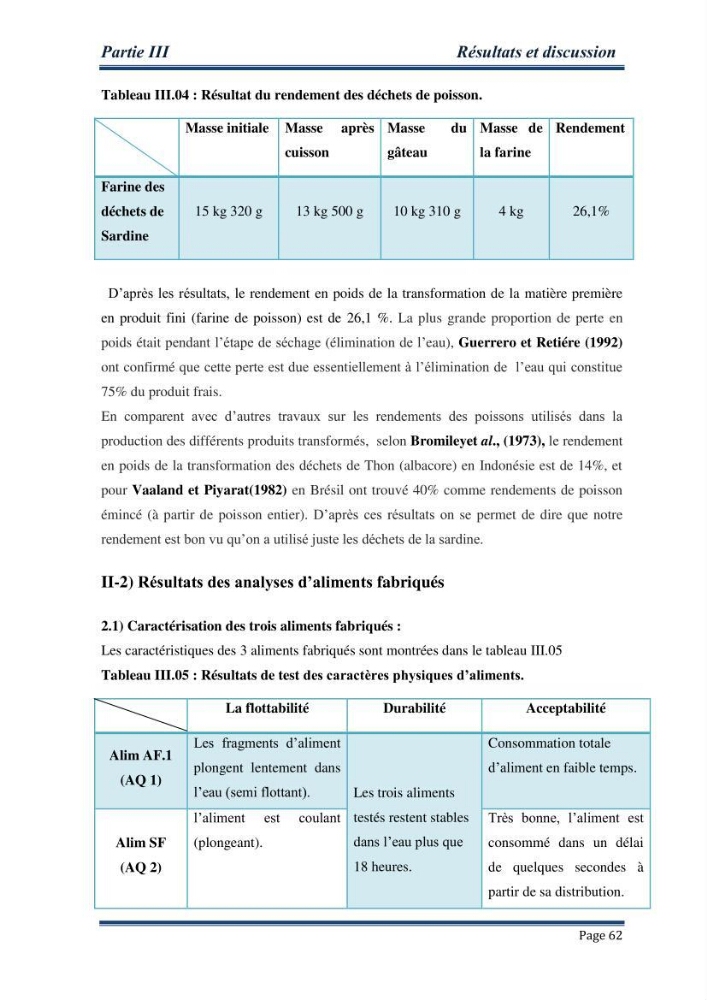 Maitrise de la reproduction artificielle et étude comparative de la croissance du poisson-chat africain Clarias gariepinus (Bruchell,1822 ) selon trois formules d\'aliments