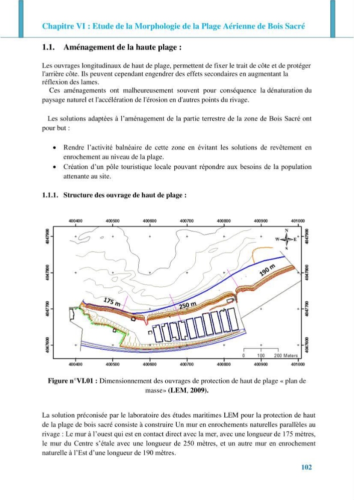 Impact des ouvrages de protection sur la morphodynamique des côtes: cas d\'étude : Bois sacré Gouraya-Tipaza