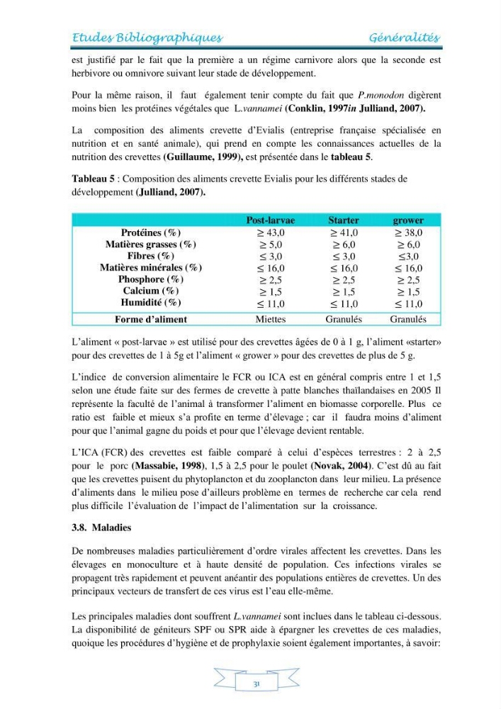 Contribution à la maîtrise des procédés d\'élevage de la crevette à pattes blanches Litopénaeus vannamel à basse salinité avec le système de biofloc dans la ferme pilote de crevetticulture de Hassi ben Abdallah (Ouargla):
