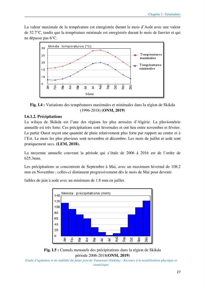 Etude d’agitation et de stabilité du futur port de Tamanart (Skikda): recours à la modélisation physique et numérique